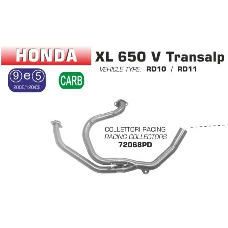 Collecteur d’Echappement racing ARROW HONDA XL 650 V TRANSALP 2000-2007