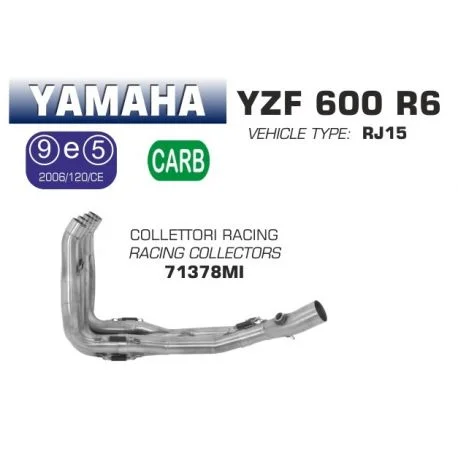 Collecteur d’Echappement racing ARROW YAMAHA YZF R6 2008-2011