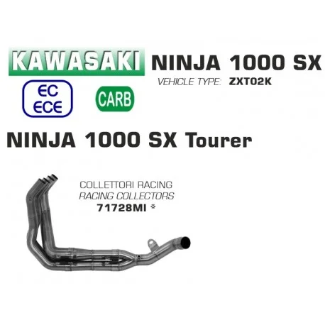 Collecteur d’Echappement racing KAWASAKI NINJA 1000 SX / NINJA 1000 SX TOURER 2020-2024