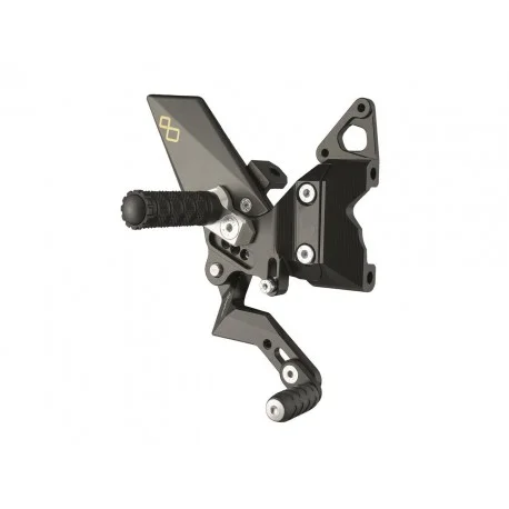 Commandes reculees fixes LIGHTECH selection inversee noir Ducati Panigale
