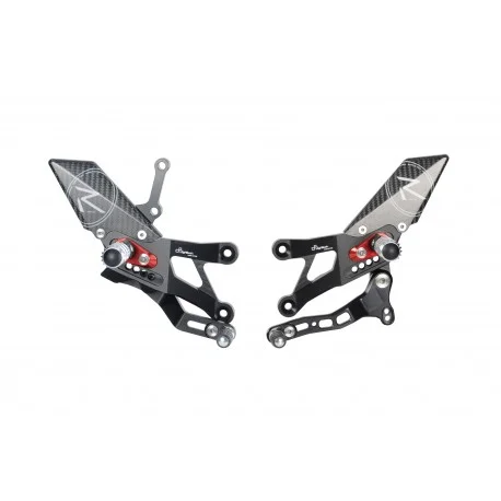 Commandes reculees racing reglables / repliables LIGHTECH selection inversee YAMAHA YZF-R3 2015-2022