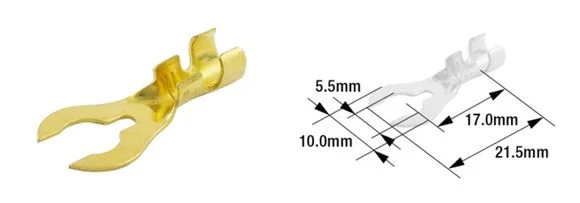 Connectique Tour Max Cosses à fourche mâle Ø5.5mm type B-22 (par 100) Universel Ref : TRM00907A / 1078224
