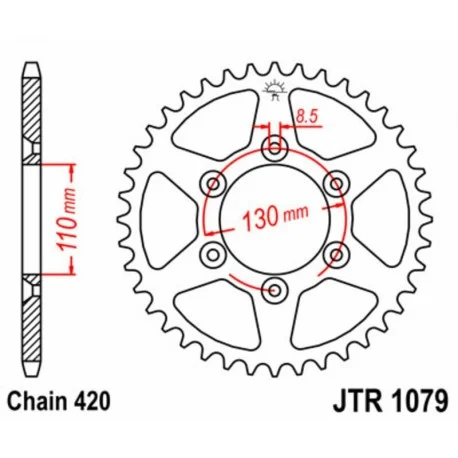 Couronne JT SPROCKETS acier standard 1079 – 420