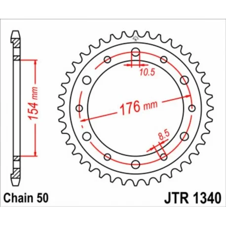 Couronne JT SPROCKETS acier standard 1340 – 530