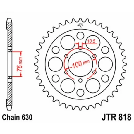 Couronne JT SPROCKETS acier standard 818 – 630