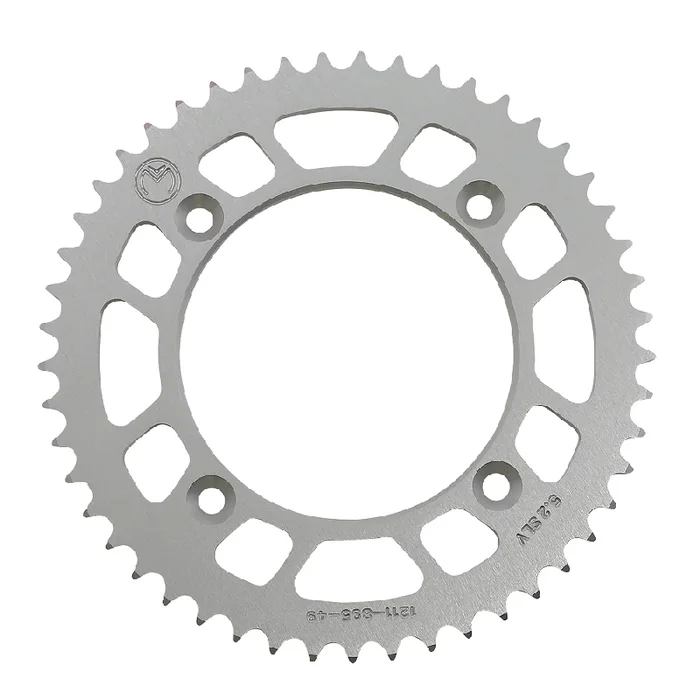 Couronne MOOSE 49 dents alu pas 428 anodise argent KTM SX-85 grandes roues 2004-18