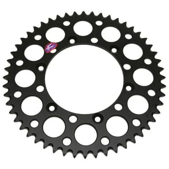 Couronne Renthal Ultra light Anodise noir Anti boue 48 dents Ref : 491295 / 1075621001