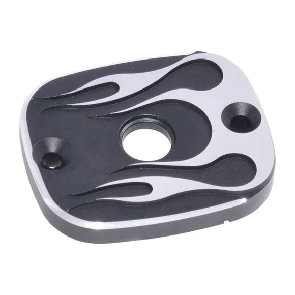 Couvercle maitre cylindre de frein Highway Hawk flame pour Harley davidson – Noir / Gris Ref : HIG0233 / 457-031