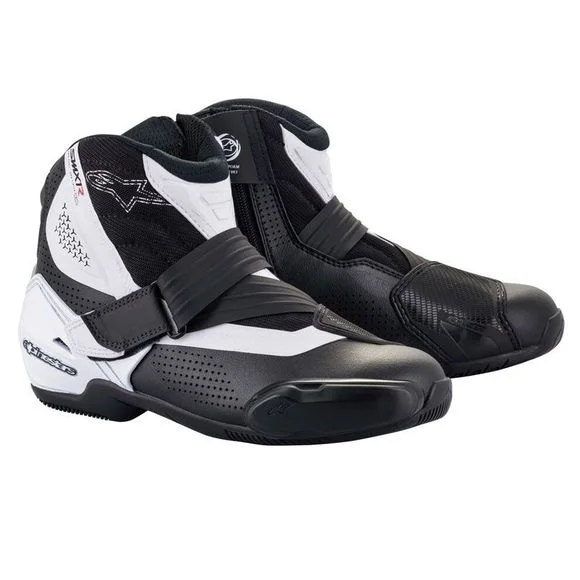 Demi-bottes Alpinestars SMX-1 R V2 VENTED – Noir / Blanc Ref : AP12258