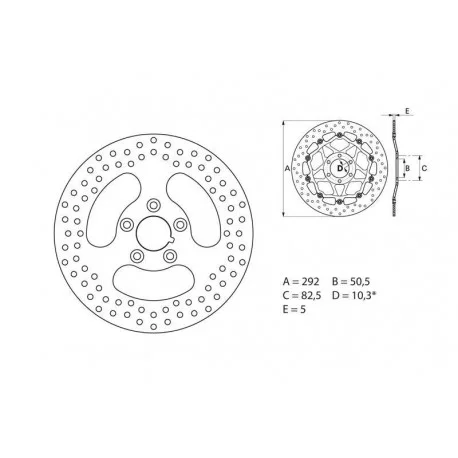 Disque de frein BREMBO Serie Oro fixe – 68B407E0