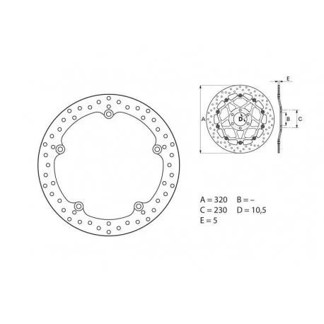 Disque de frein BREMBO Serie Oro fixe – 68B407G7