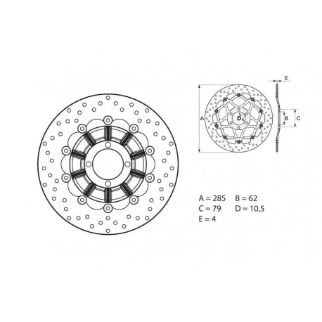 Disque de frein BREMBO Serie Oro Flottant – 78B40816