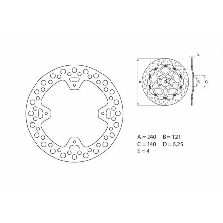 Disque de frein moto brembo 68B40786