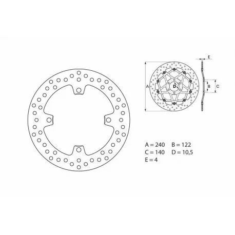 Disque de frein moto brembo 68B40788