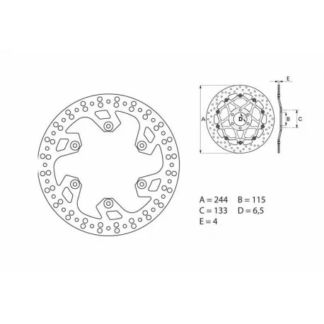 Disque de frein moto brembo 68B40790