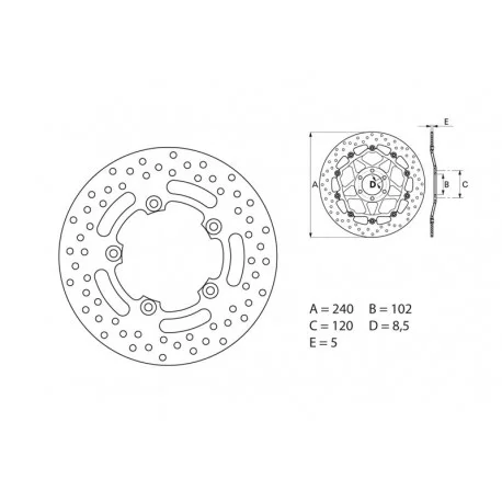 Disque de frein moto BREMBO ORO 68B40760