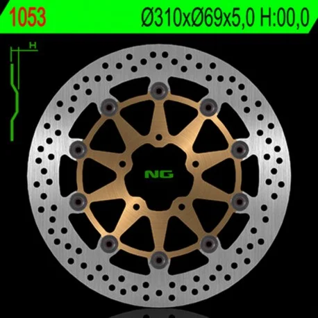 Disque de frein NG BRAKES flottant 1053