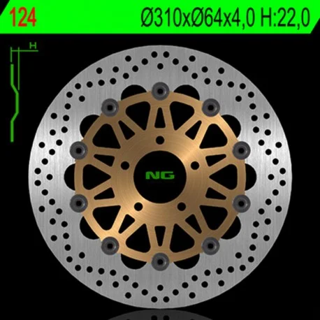 Disque de frein NG BRAKES flottant 124