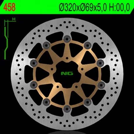 Disque de frein NG BRAKES flottant 458