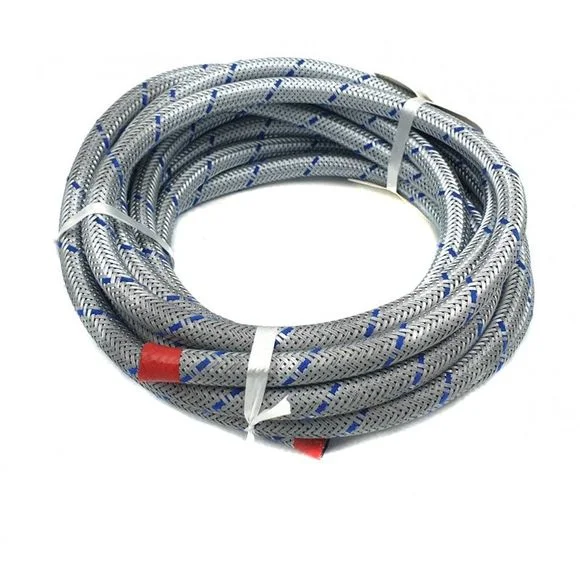 Durite d’essence Brazoline 5 mètres 6×10.5 mm METAL TRESSE GALVANISE BLEU Universel – Gris Ref : BRZ0097 / DP98500
