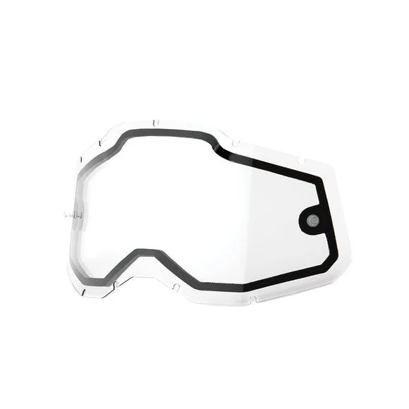 Ecran Masque 100% DOUBLE VENTILE RACECRAFT 2 / ACCURI 2 / STRATA 2 – Incolore Ref : CE1177