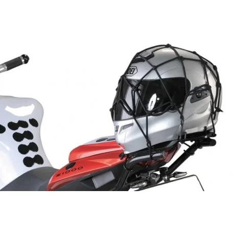 Filet a bagages moto pour casque / bagagerie moto