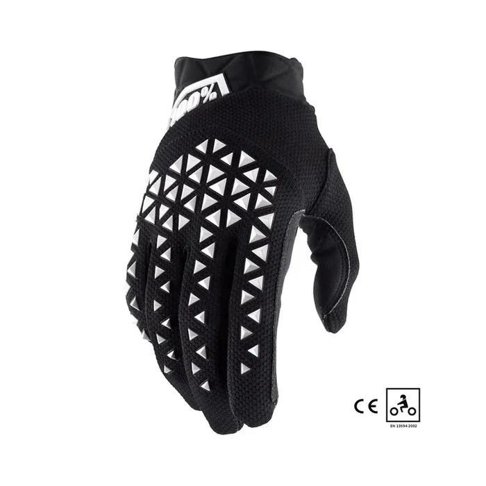 Gants Cross 100% AIRMATIC CE Noir/Blanc