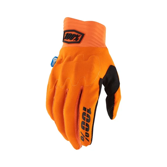 Gants Cross 100% COGNITO SMART SHOCK Orange Fluo