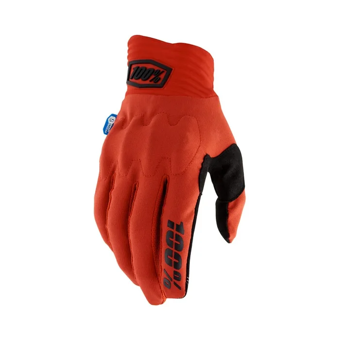 Gants Cross 100% COGNITO SMART SHOCK Rouge