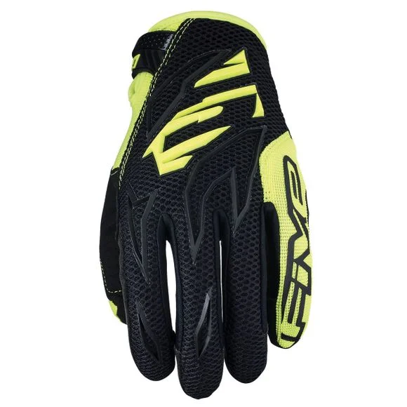 Gants cross Five MXF3 – BLACK FLUO YELLOW 2023 – Jaune Ref : FV0199