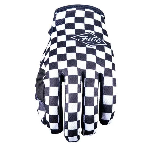 Gants cross Five MXF4 – FLAT TRACK BLACK/WHITE 2023 – Noir / Blanc Ref : FV0336