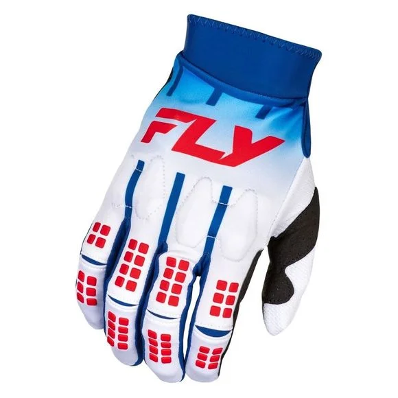 Gants cross Fly EVOLUTION DST 2025 – Blanc / Bleu Ref : FL1667