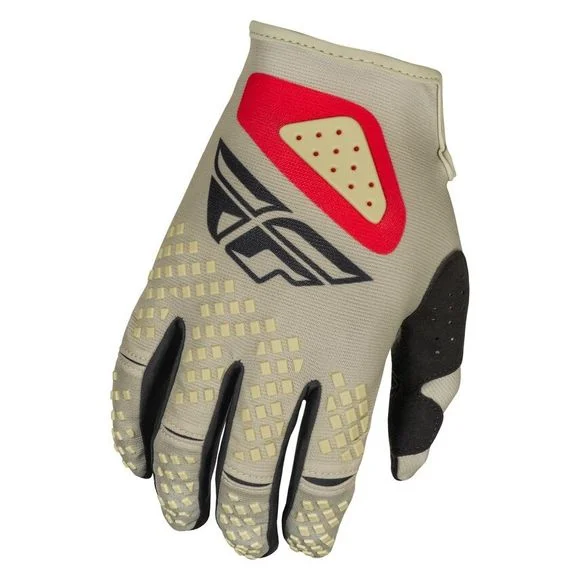 Gants cross Fly KINETIC – SYM 2025 – Gris / Rouge Ref : FL1681
