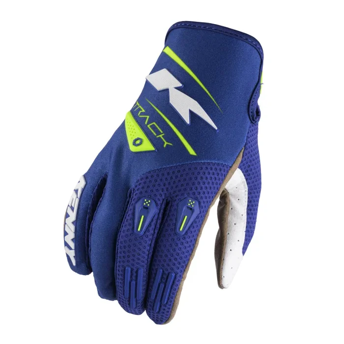 Gants Cross KENNY TRACK Enfant Bleu Jaune Fluo