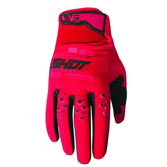 Gants cross Shot VISION – RED 2023 – Rouge / Noir Ref : SO1909