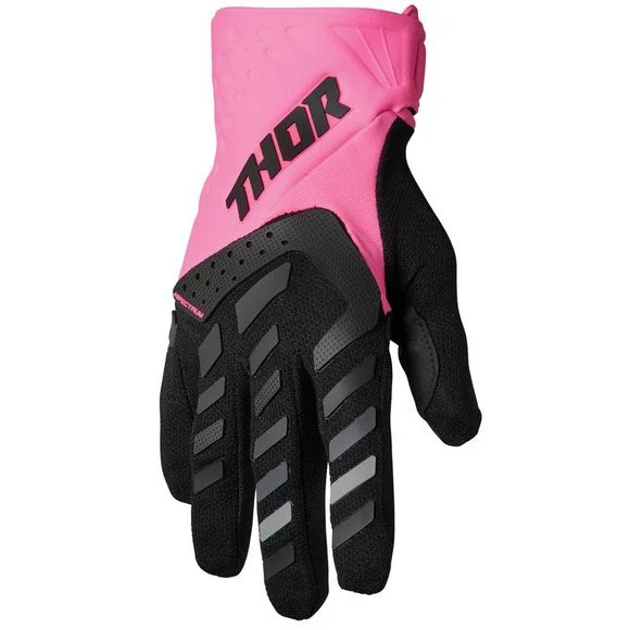 Gants cross Thor SPECTRUM PINK BLACK FEMME 2024 – Rose / Noir Ref : TO2771