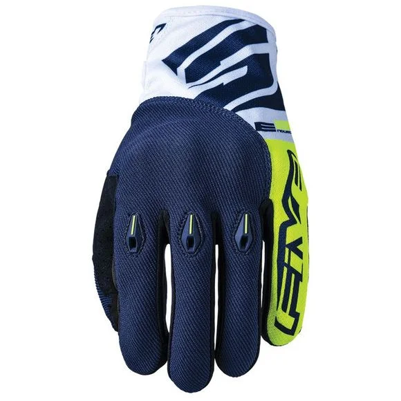 Gants Enduro Five E3 EVO FLUO YELLOW / BLUE 2023 – Bleu / Jaune Ref : FV0319
