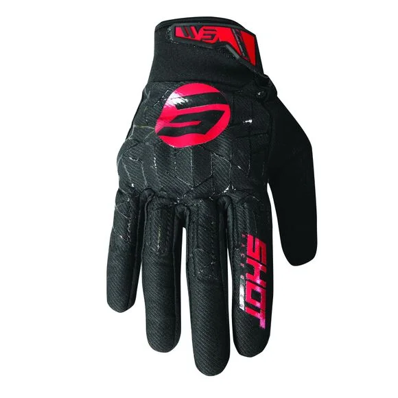 Gants Enduro Shot DRIFT – SPIDER – RED 2024 – Rouge / Noir Ref : SO1904