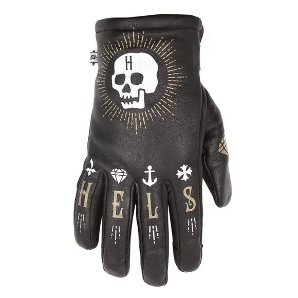 Gants Helstons KUSTOM SKULL HIVER – Noir Ref : HS0924