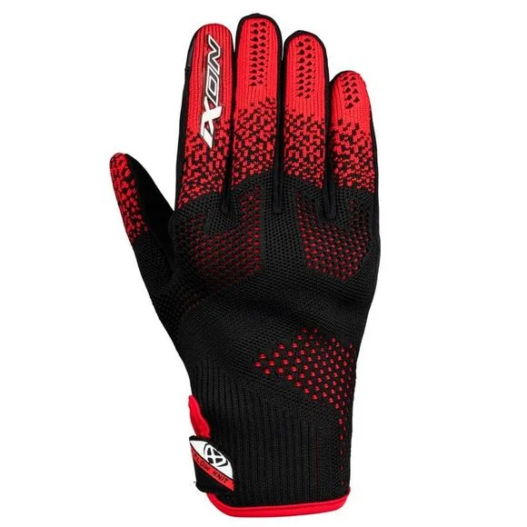 Gants Ixon IXFLOW KNIT – Noir / Rouge Ref : IX1640