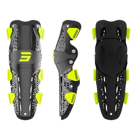Genouillères Shot AIRFLOW ADULTE – BLACK NEON YELLOW 2023 – Noir / Jaune Ref : SO2238 / A09-25A1-A01