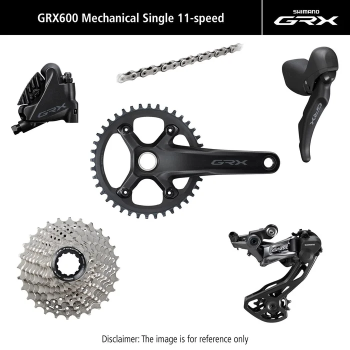 Groupe complet vélo mono GRX 600 11 SPEED 170 mm, 11-30T