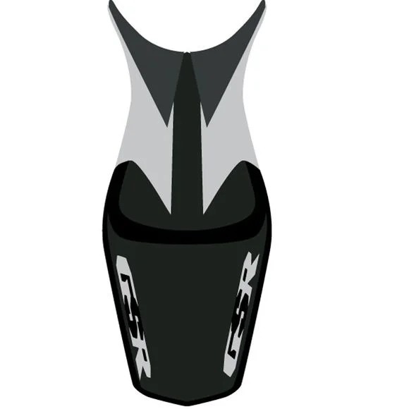 Housse de selle Bagster Acier/Noir/Gris Clair/Lettres NoiresSUZUKI 600 GSR 600 – 2006Ref : 2176B