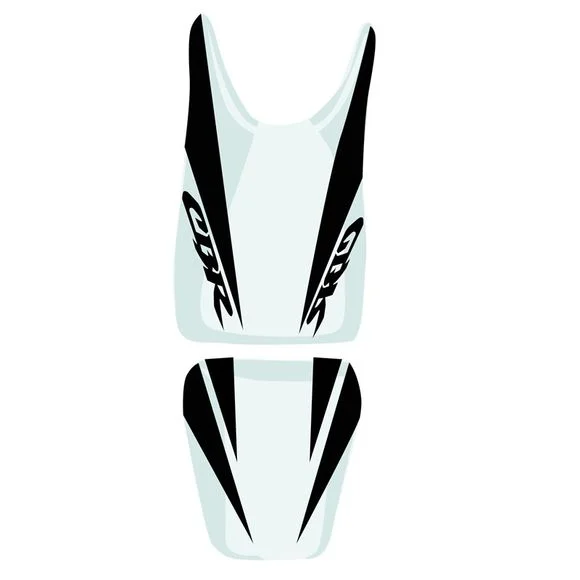 Housse de selle Bagster Blanc/Noir/Lettres NoiresHONDA 125 CBR 125 RW (JC39) – 2007 – 2008Ref : 2159H