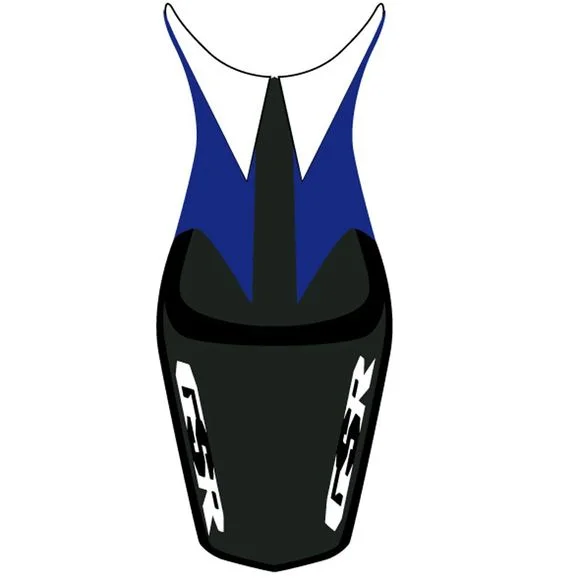 Housse de selle Bagster Bleu/Blanc/Noir Lettres Blanches et Bleues Ref : 2176Q