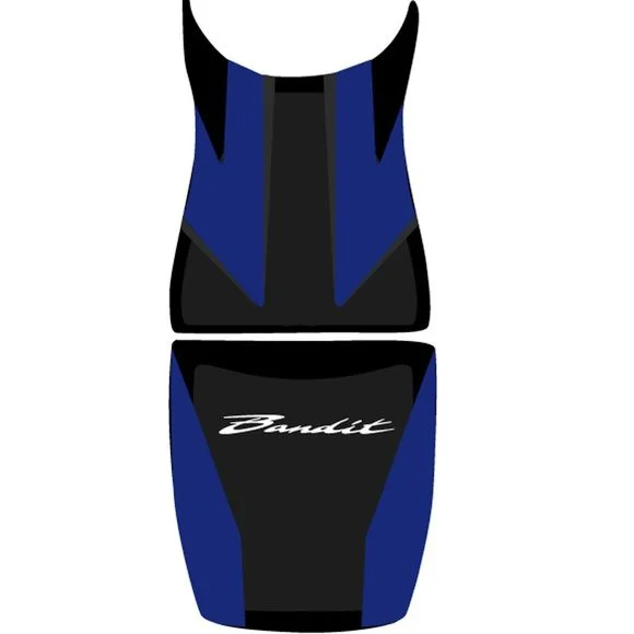 Housse de selle Bagster Bleu Foncé/Noir Lettres Blanches Ref : 2216C
