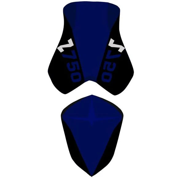 Housse de selle Bagster Bleu Marine/Noir/Lettres Bleues Marines Ref : 2192L