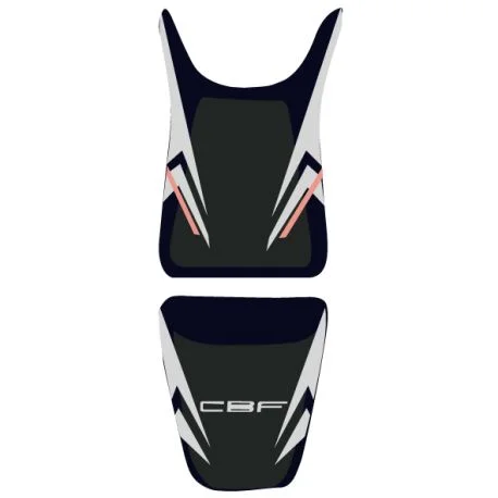 housse de selle bagster HONDA CBF600N 2010-2011 NOIR/ACIER/ROUGE
