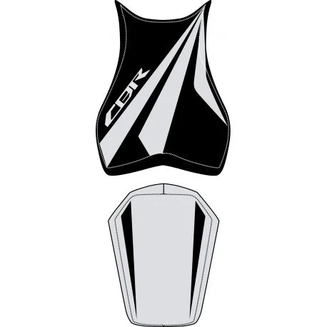 housse de selle bagster HONDA CBR1000RR 2008-2011 NOIR/GRIS/LETTRES GRISES CLAIRES