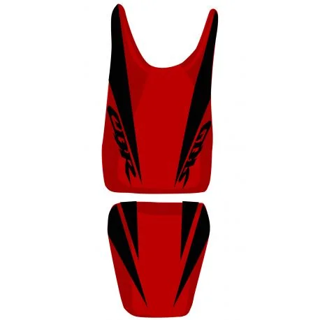 housse de selle bagster HONDA CBR125R 2007 ROUGE/NOIR/LETTRES NOIRES